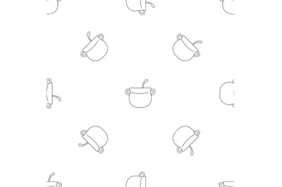 Magic cauldron pattern seamless vector