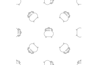 Cauldron kettle pattern seamless vector