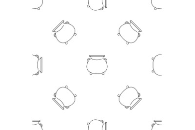 Cauldron pot pattern seamless vector