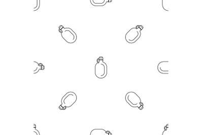 Metal water flask pattern seamless vector