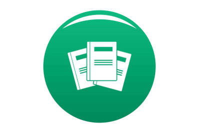 Book professor icon vector green