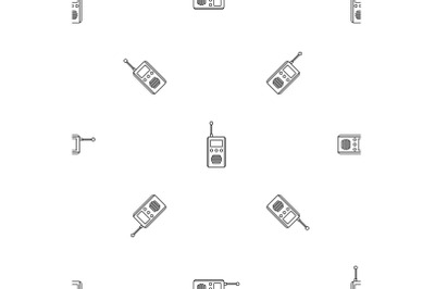 Talkie radio pattern seamless vector