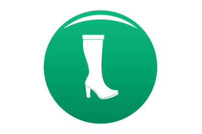 Woman boots icon vector green