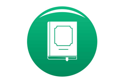 Book design icon vector green