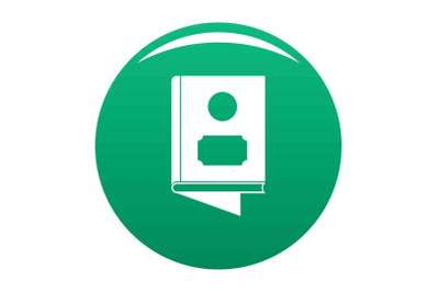Book icon vector green