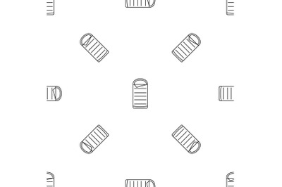 Sleeping bag pattern seamless vector