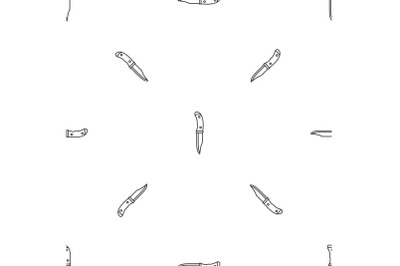 Camp knife pattern seamless vector