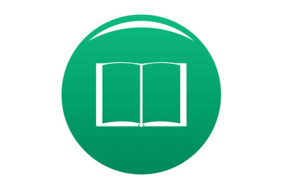 Book novel icon vector green