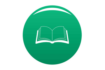 Book information icon vector green