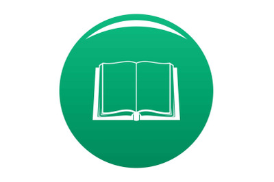 Book deployed icon vector green