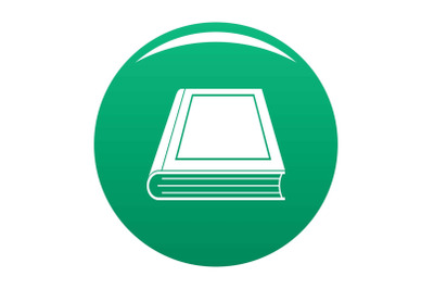 Book closed icon vector green