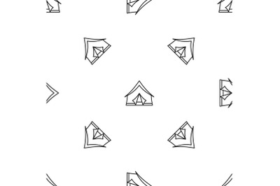 Camp tent pattern seamless vector