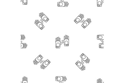 Camp gloves pattern seamless vector