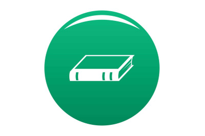 Book biology icon vector green