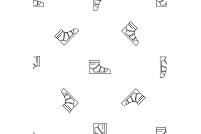 Camp boot pattern seamless vector