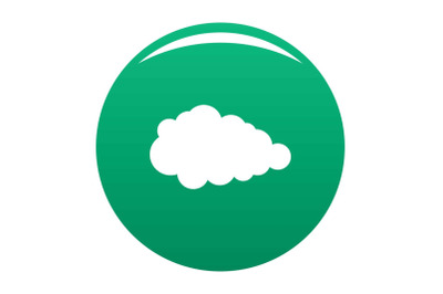 Overcast icon vector green