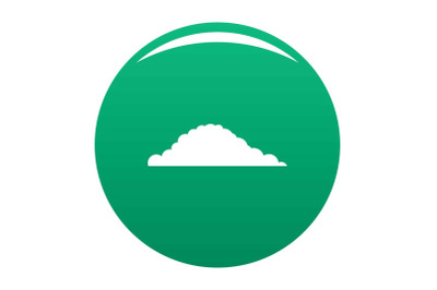 Cloudy icon vector green