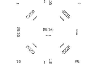 Tortiglioni pasta pattern seamless vector