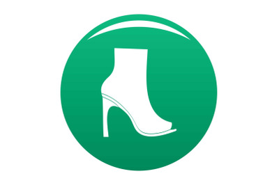 Woman shoes icon vector green