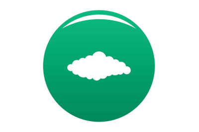 Fluffy cloud icon vector green