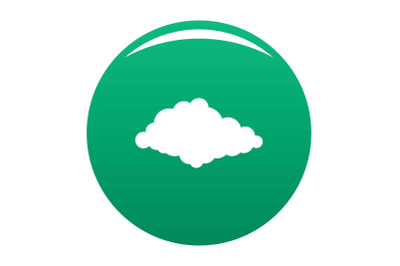 Cloudiness icon vector green