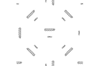Gemelli pattern seamless vector