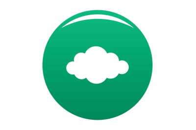 Cloud in sky icon vector green