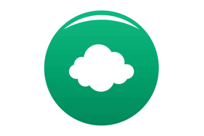 Autumn cloud icon vector green
