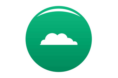 Rain cloud icon vector green