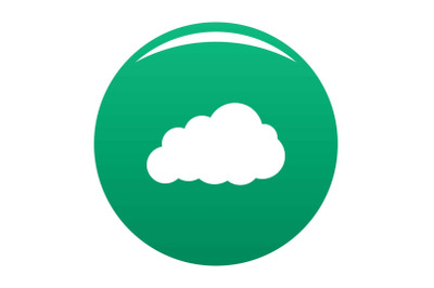 Storm cloud icon vector green