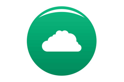 Big cloud icon vector green