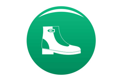 Woman boots icon vector green