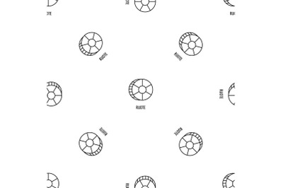 Ruote pasta pattern seamless vector