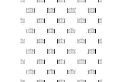 Park fence pattern seamless vector