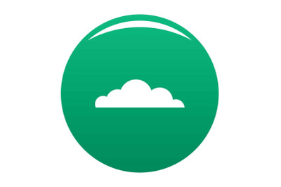 Cumulus cloud icon vector green