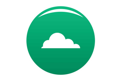 Cirrus cumulus icon vector green