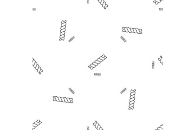 Fusilli pasta pattern seamless vector