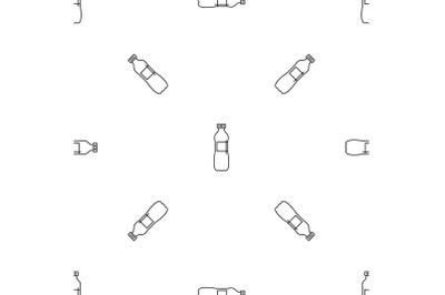 Aloe bottle pattern seamless vector