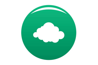 Deformed cloud icon vector green