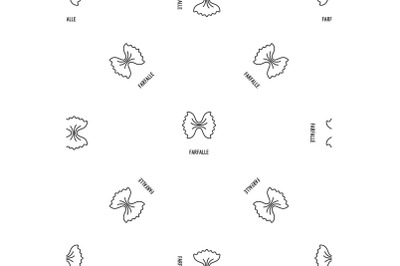 Farfalle pasta pattern seamless vector