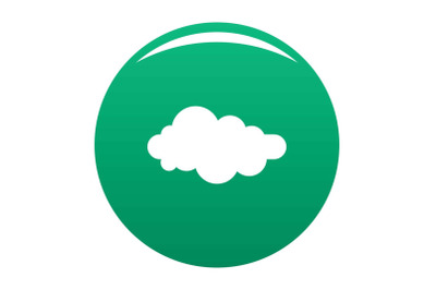 Formed cloud icon vector green