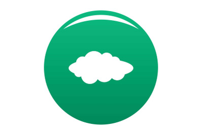 Cloud composition icon vector green