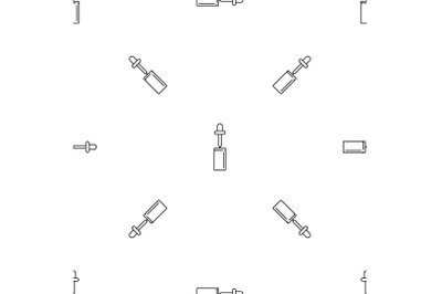 Aloe pipette pattern seamless vector