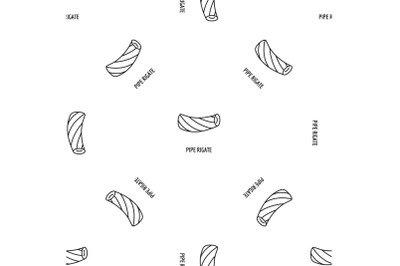Pipe rigate pasta pattern seamless vector