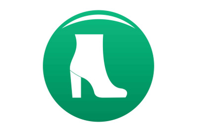 Woman shoes icon vector green