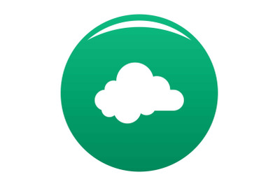 Small cloud icon vector green
