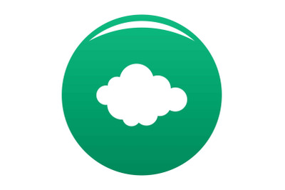 High layered cloud icon vector green