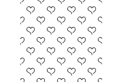 Sketch heart pattern seamless vector