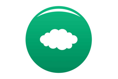 Luminous translucent cloud icon vector green