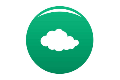 Translucent cloud icon vector green